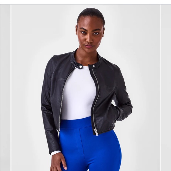 Black Leather like Jacket - Picture 1 of 7